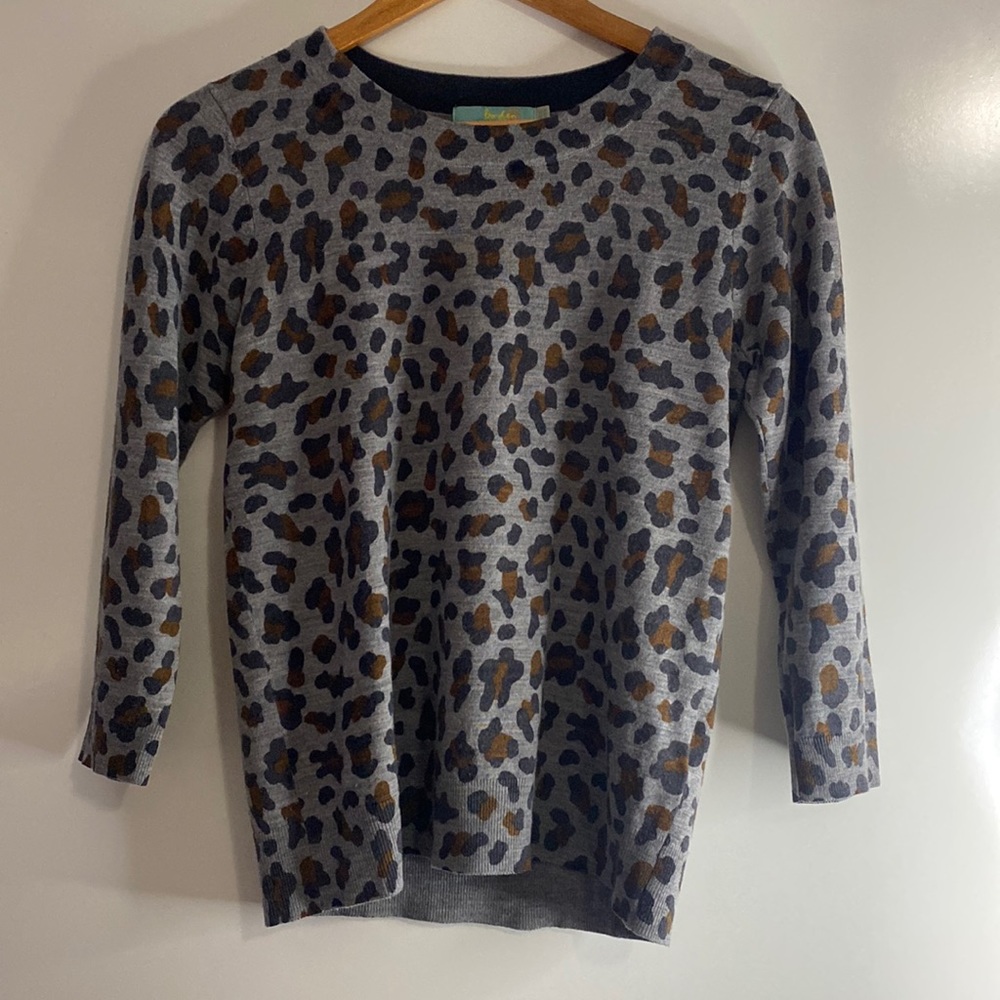 NWOT- Boden Cheetah Print Women’s Crew Neck Sweater
